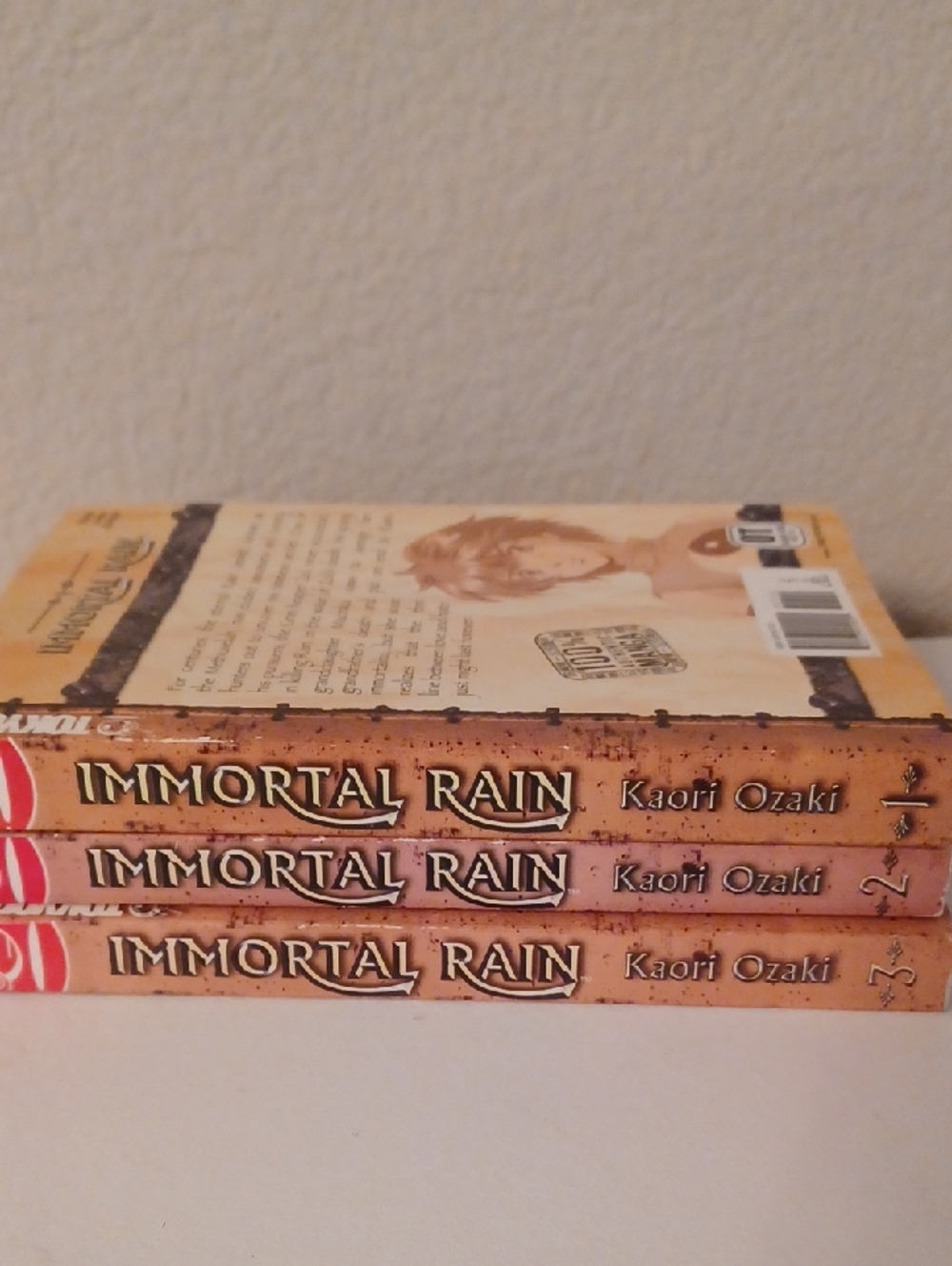 Immortal Rain Manga Volumes 1-3 by Kaori Ozaki - Beige Spines 1 2 3 Books